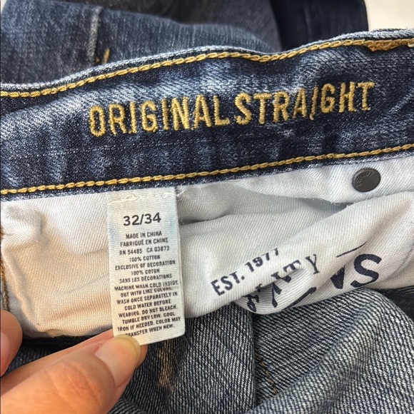 American Eagle Original Straight Men's Blue Jeans Size 32 - Picture 11 of 12